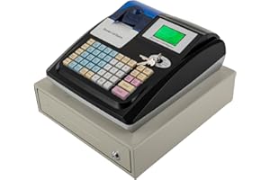 Begoniape Registrierkasse Kassensystem (Englisches System) Einzelhandel Kasse mit Kartenzahlungsgerät Stückzähler Sieben Zahlungsmethoden Multiport Registrierkasse für Restaurants, Supermärkte