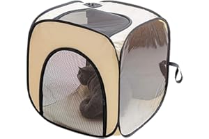 JT2D Pet Drying Box Portable Foldable Dry Room Pet Hair Dryer Clean Grooming House, Hands-Free Dryer Cage,Hair Clearing Travel Bags For Cats, Dogs 20×20×20inch