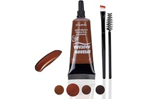 MOANATURA Gel de Cejas Perfectas. Maquillaje para Cejas Duración 24h. Mascara Tinte Fijador para Cejas. Professional Makeup con Pincel y Cepillo Cejas. Color Castaño Claro (2)