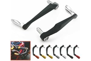 Heinmo Universal 7/8in 22mm Aluminum Handlebar Brake Clutch Lever Guards Hand Guard Protector for Motorcycle Scooter Racing Dirt Bike (C Silver)