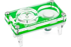 Anthouse - Hormiguero Acrílico - Hormiguero con Sistema de Humedad Tipo Seta - para Colonias Pequeñas u Hormiga Reina - Hormiguero con Forrajeo y Tapadera - 9x5x1,3cm - Color Verde