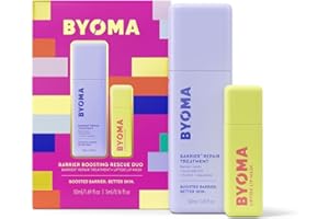 BYOMA Barrier Boosting Rescue Duo (50ml) Limited Edition Gift Set - Barrier with Repair Treatment and Lip Mask for Dry and Sensitive Skin, Alcohol Free, Vegan