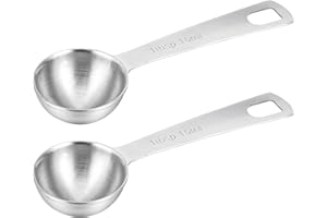 LUSOFIE 2 Piezas Cucharas Medidoras de 15ml Cuchara Medidora de Acero Inoxidable Cuchara para Especias Adecuada para Hornear y Cocinar en la Cocina Casa