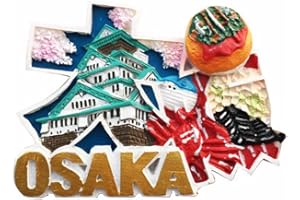 MUYU MAGNET Imán para nevera de Japón de Osaka, regalo de recuerdo para el hogar, la cocina, el refrigerador, la colección de manualidades