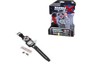 SpyX - Recon Spy Watch For Kids - 8-in-1 Gadget For Fun Day or Night Spy Missions - Includes Digital Readout, LED Spotlight, Stopwatch, Light and Motion Alarms, 6+ Years