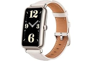 HUAWEI Watch Fit Mini avec Bracelet Cuir Gold/Blanc