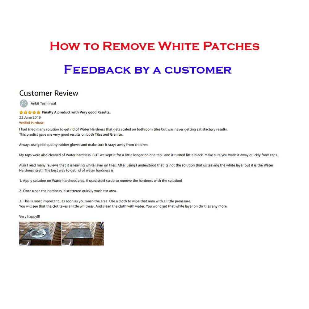 DOT Homecare Products Bathroom DESCALER 400ml,Tiles Cleaner|Remove heavy salt stains,hard water marks,lime scale,calcium,soap scum,mold,rust & fungus on Walls,Floors-ZERO SMELL & FUMES - Image 5