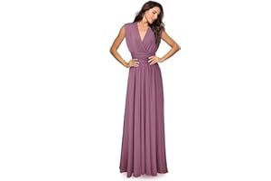 VEMOW Vestidos Largos Sexy Convertible Multidireccional para Mujer con Hombros Descubiertos, Largo hasta El Suelo para Cóctel Boda Dama De Honor para Baile De Graduación, 32 Formas de Lleva