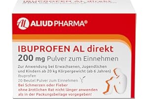 ‎AL ALIUD PHARMA ALIUD PHARMA Ibuprofen AL direkt 200 mg Pulver zum Einnehmen, 20 Beutel: Bei Kopfschmerzen, Regelschmerzen, Fieber