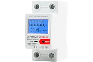 JOYELEC Compteur Électrique Monophasé, Fonction de réinitialisation,Consommation avec Écran LCD,10(60) A 230V affichage de la consommation d'énergie