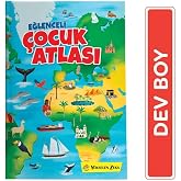 Eğlenceli &Ccedil;ocuk Atlası (Dev Boy, Karton Kapak, Renkli, Eğlenceli, Eğitici)