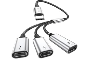 MOGOOD Adapter USB C na USB C żeński rozdzielacz USB, kabel USB C męski na 3 USB-C żeński konwerter, 3 porty USB C Hub ładowarka rozdzielacz zasilania do laptopa(NIE dla monitorów)