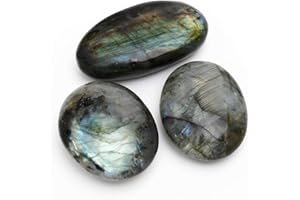 Nvzi Labradorit Stein, Handschmeichler Stein, Kristalle Heilsteine, Gepolijste Trommelstenen, Chakra Steine, Trommelsteine Mischung, Halbedelsteine Mischung, Glückssteine für Kinder