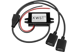 XWST Coche Poder Convertidor DC 8-22V 12V a 5V / 3A Voltaje Convertidor con Doble USB Adaptador Conectores para la Carga del teléfono Etc