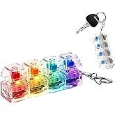 Klavye Fidget Oyuncak Işıklı | Anahtarlık Fidget Stres Giderici Duyusal Oyuncak | Tıklamalı veya Sessiz Klavye Tıklama Fidget