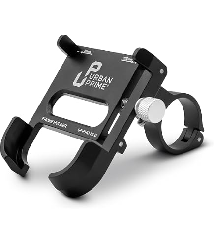 Hama Supporto per telefono bicicletta flessibile (porta telefono per mountain bike, moto, manubrio per smartphone, fino a 6-8 cm largh. e 13-15 cm, supporto universale per manubrio) nero