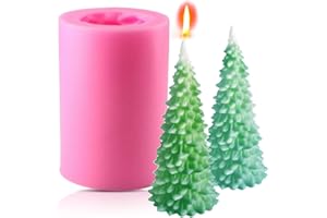 YEAPEAK Stampi Sapone a Forma di Albero di Natale, Stampo per candele di Natale, 3D Forma di Sapone di Natale, per stampi in silicone per Fai da Te Torta Sapone Candela Fabbricazione