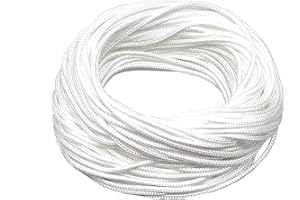 THE BEAD SHOP Roman Blind Cord 1.2mm White 10 Metres String for Austrian Festoon Cording
