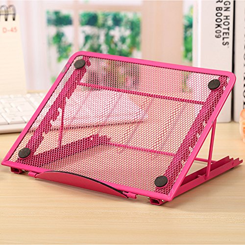 Laptop Ständer Notebookständer Belüftet Verstellbar Faltbarer Metall Ineinander Notebook Standplatz, 24x19CM für Laptop Notebook Pad Phone Tablets-Novata - 7