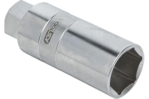 KS Tools 150.9422 Llave de vaso de sufridera de hexágono exterior para amortiguador, 22 mm