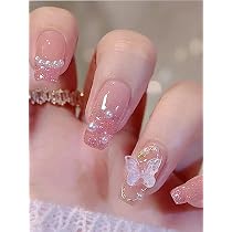 Buy Secret Lives® acrylic translucent press on nails artifical ...