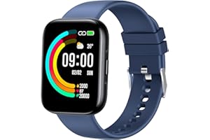 ANCwear Smart Watch Women Men,1.78" Large Touch Screen Fitness Watch with 24H Heart Rate Monitor, IP68 Waterproof Smartwatch with 24 Sports Modes,Running Watch for Andriod iOS(Blue)