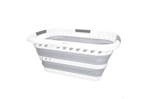 AKTIVE Cesta plegable 40 litros, Formato rectangular, 61 x 43 x 28 cm, Plegado compacto, Libre de BPA, Caja de almacenamiento portátil, Cesto ropa sucia plegable, Para hogar, Camping y picnic (63113)