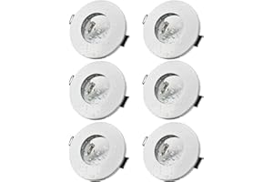 ALLESGUTE Lot de 6 cadres spots encastrables IP44 Étanches avec douilles GU10 Parfaits pour salle de bain, douche et extérieur Montage encastré pour lampes halogènes MR16 et modules LED(sans l'ampoule)