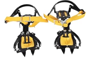 ‎PWSHYMI Pwshymi 1 Paar Ice Snow Grips Steigeisen Ice Traction Cleats Ice Cleats Schuhstiefelgriffe zum Wandern Tractioncleat