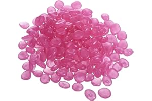 sourcing map 200pcs Glow Rocks 13-17mm Glow Pebbles Decoration in the Dark Luminous Stones Decor DIY Decorative Clear Pink for Garden, Potted Plant, Fish Tank