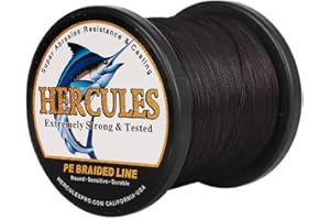 HERCULES Lenza da pesca intrecciata, 8 fili, 100 m-2000 m, 10 lb-136 kg, super resistente, filo da pesca multifilamento per pesca in acqua salata e d'acqua dolce