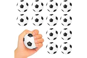 HCVGCM Stressball, Faszinierendes Mini Fussball 12er Set, Effektiver Anti Stress Ball Für Kinder Und Erwachsene Zur Sofortentspannung, Stilsichere Fussball Deko Und Zubehör Für Party