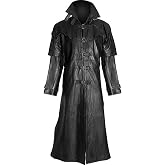 s Gothic Van Helsing Steampunk Gothic Hugh Jackman Men's Trench Leather Costume Coat Black