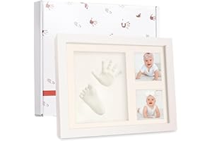 GEMMAHW Baby Handprint & Footprint Kit - Newborn Baby Girls & Boys Photo Frame, Shower Gift, Memory Art for Nursery Decor