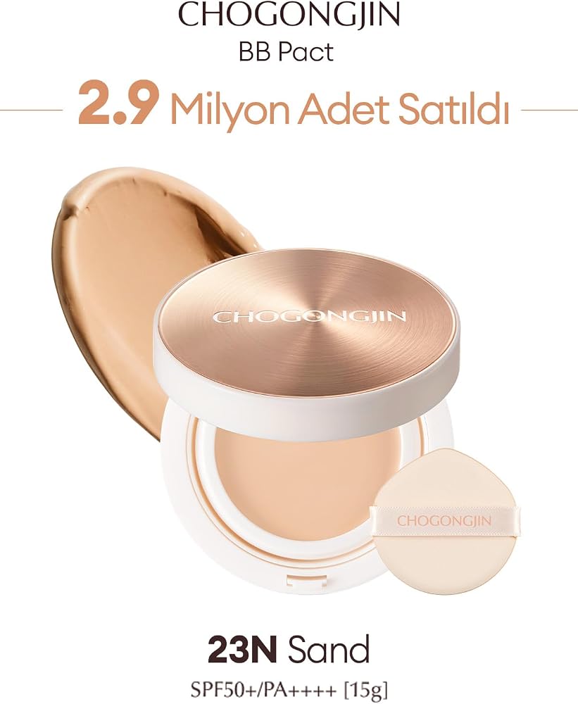 CHOGONGJIN BB Pact 23N Yaşlanma Karşıtı Kapatıcı BB Krem SPF50+ PA++++, 15 gr