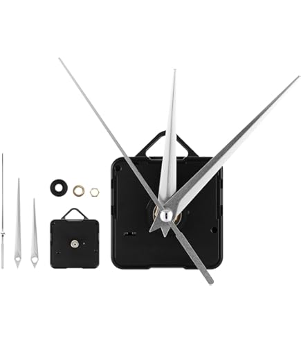 Mouvement D'horloge à Pendule Quartz – Mécanisme De Remplacement Pour Bricolage Ou Réparation – Taille 56x56x16 Mm, Tige 20 Mm – Livré Avec Aiguilles