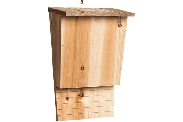 Chauve-Souris en Bois pour Extérieur, Boîte À Chauve-Souris Suspendue, Abri en Bois Naturel pour Chauve-Souris avec Toit, Maison Chauve-Souris en Bois résistante aux intempéries pour l'extérieur
