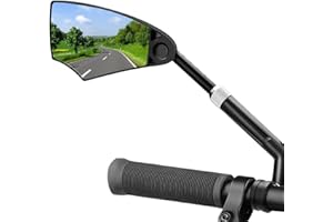 Shulltji Bike Mirror,Bicycle Rear View Mirror for Handlebar,Ajustable And Rotatable Bike Rearview Mirror for Bicycle Mountain Road Bike E-bike(Left Side)
