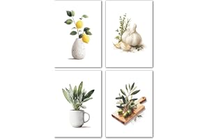 LAVEMA Köksbilder väggdekoration matsal affisch set A4 (21 x 30 cm) bilder kök modern bildvägg snygg köksdekoration kök vinta