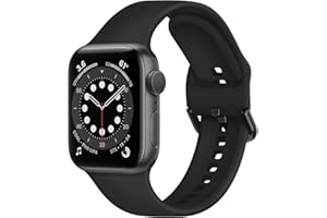 Anlinser Compatible with Apple Watch Strap 45mm 44mm 42mm 41mm 40mm 38mm, Soft Silicone Sport Waterproof Replacement Band Compatible with iWatch Series 9 8 7 6 5 4 3 SE