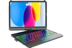 ‎KARFUN KARFUN Hülle mit Tastatur für iPad 10 Generation A16/11 Generation(11/10.9 Zoll, 2025/2022), 360° Drehbar Hülle mit Touch Bluetooth Tastatur(Deutsch), Multi-Touch Trackpad, QWERTZ