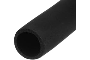 M METERXITY Tubo de Espuma Aislante para Tuberías, 2-3/8" (60mm) ID x 6 Pies de Rollo de Envoltura de Cubierta de Tubería, Cubierta de Tubería Hueca para Soportes de Guitarra [Negro]