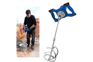 RIGOGO 2600W Portable Paddle Mixer Adjustable 6 Speed, Handheld Electric Stirrer Drill Mix Stirring Tool for Mortar Grouts Paint Cement Plaster Plastering