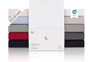 Blumtal® Premium Spannbettlaken 270x200 cm Boxspringbett Jersey - Oeko-TEX zertifiziertes Bettlaken 200x270 Baumwolle - Spannbettlaken 270x200 Familienbett - Spannbettlaken Familienbett 270x200 Weiß