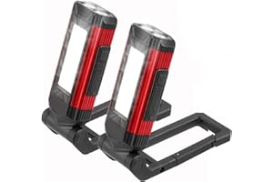 HOUSN 2 Stück Arbeitsleuchte LED Akku,Werkstattlampe,Taschenlampe mit Magnet,5 Beleuchtungsmodi,360° Drehbar Magnetlampe,IPX6 Wasserdicht,für Auto KFZ Camping Werkstatt Notfall