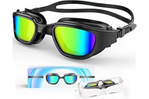 Zeligerstar Swimming Goggles, Polarized Goggles Swimming Adult, Anti Fog Anti Leak UV Protection Open Water Swim Goggles for Men Women Junior with Goggle Case