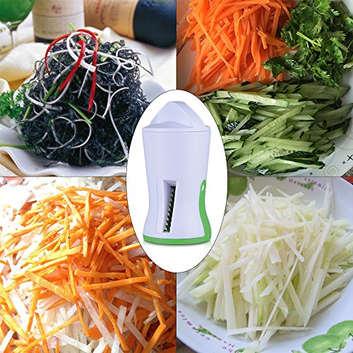 Gemüse Spiralizer, Zucchini Spaghetti/Pasta/Nudel Maker Spirale Gemüse Schneide für Kartoffel Karotten mit drei Stahl klingen - 5