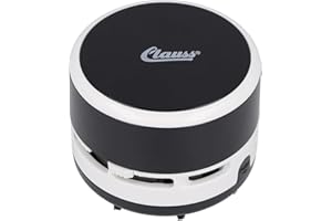 ‎WESTCOTT Clauss 2Clean Tischstaubsauger Schwarz, Mini Staubsauger als Büro Gadget, Ideal für Büro, Haushalt oder Auto, 2 x AA Batterien (Nicht enthalten), Leicht zu reinigen, CL-50001 00