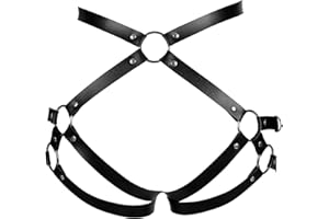 BBOHSS Liguero de piel para mujer, estilo gótico, Halloween, punk, danza, festival, liga, ropa