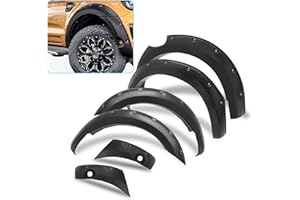 JHCHAN Passaruota per Ford Ranger 2019-2022 T8 Wildtrak Raptor Limited Tremor Platinum w/sensore di parcheggio angolare Doppia cabina Parafango Flares Ruota Accessori Protezione
